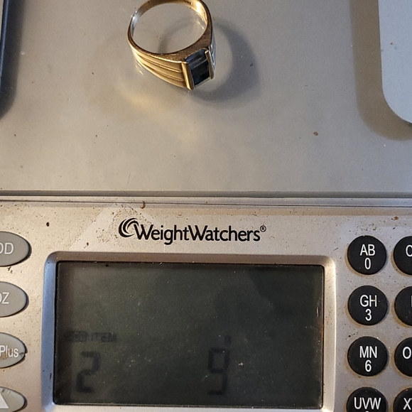 14 k solid gold blue topas - Picture 5 of 5